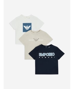 Elevate your little one's attire with the Emporio Armani Baby Boys T-Shirt Set 3 Pack in chic beige. Perfectly blending sophistication with adorable charm for SS2025, this ensemble is an essential for any stylish infant's wardrobe.Key Highlights Luxuriously Soft Crafted with premium fabrics for unrivalled comfort. Iconic Branding Subtle yet distinct Emporio Armani detailing. Versatile Beige Ideal for coordinating with a variety of outfits. Durable Design Withstands the rigours of baby adventures.Refresh your child's collection with this tasteful triplet set, tailored for both comfort and style.