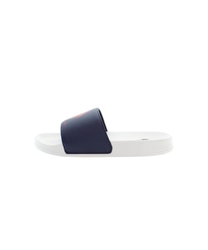 De zwemschoenen voor heren van U.S. Polo Assn. combineren een sportieve stijl met een hoog draagcomfort, bieden een ongecompliceerde pasvorm dankzij de open teen en praktische slip-on sluiting, zitten stevig aan de voet dankzij de brede band en maken indruk met een voorgevormd voetbed dat de natuurlijke bewegingen volgt, terwijl de EVA buitenzool zorgt voor een aangename lichtheid en het opschrift in reliëf van het label de look een subtiele, merktypische touch geeft.