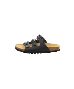 Diese Damen-Pantolette bringt Style und Komfort auf den Punkt – perfekt für aktive Tage mit sommerlicher Leichtigkeit. Mit offener Spitze und praktischem Schlupfeinstieg ist sie im Nu angezogen und bereit für jedes Abenteuer. Drei verstellbare Riemen mit edlen Schnallen sorgen nicht nur für perfekten Halt, sondern setzen auch modische Akzente. Das ergonomisch geformte Fußbett passt sich deinem Fuß an und schenkt dir ein angenehm weiches Laufgefühl. Die robuste Kunststoffsohle bietet sicheren Grip, ob beim Stadtbummel oder auf dem Weg zum See. Hochwertige Materialien garantieren Langlebigkeit und ein angenehmes Tragegefühl – Schritt für Schritt. Der dezente Label-Print auf der Innensohle verleiht dem Design eine stilvolle Note. Diese Pantolette kombiniert Funktionalität mit femininer Optik und ist vielseitig kombinierbar. Ob zu Shorts, Kleid oder Jeans – sie passt sich deinem Look an. Einfach reinschlüpfen, wohlfühlen und den Tag genießen!