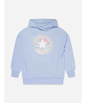 Converse combine 70s nostalgia with new innovative properties. This girls cloudy daze hoodie is reflective of the American label's preference for authentic streetwear and a reconceptualised utilitarian lifestyle. It showcases a tie-dye multicoloured Converse Chuck Taylor All Star sphere print via ribbed trims and side pockets. It will be a long-term favourite. Straight Hem Converse Chuck Taylor All Star Print On the Side 100 Polyester