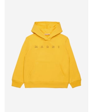 Marni's vintage archives are incorporated with care and spellbinding craftsmanship. This unisex hoodie has a striking print via contrasting colour on the front. Long Sleeves Front Pouch Pocket 100 Cotton Delicate Wash Max 30C Do Not Bleach Cool Iron Max 110C Do Not Dry Clean Do Not Tumble Dry Dry Flat in Shade