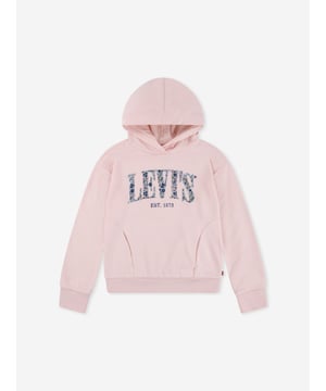Levi's utilise their innovative ideas into spellbinding aesthetics made to stand the test of time. This girls English rose hoodie is woven from an elegant construction. Long Sleeves Ribbed Cuffs and Hem Logo With Flowers Embroidered On Front Kangaroo Pocket 80 Cotton, 20 Polyester