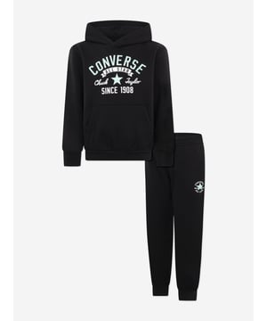 Introducing the Boys Retro Remix Tracksuit in Black by Converse an essential addition to your young chap's wardrobe for SS2025! Each element of this attire underscores exclusivity and comfort Debonair Design Sleek, timeless, and distinctly black, blending retro flair with modern cuts. Premium Fabric Crafted using top-tier materials to ensure utmost comfort and durability. Versatile Style Perfect for day-to-day adventures or those special occasions.Embark on the journey of style with the Boys Retro Remix Tracksuit. Elevate your boy's collection today!