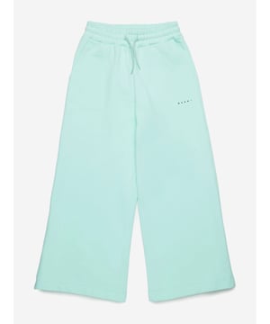 Marni's vintage archives are incorporated with care and spellbinding craftsmanship. These girls joggers are woven from a wide-leg and fleece design. Drawstring Waist Institutional Logo in Contrasting Colour Front Slash Pockets 100 Cotton Delicate Wash Max 30C Do Not Bleach Cool Iron Max 110C Do Not Dry Clean Do Not Tumble Dry Dry Flat in Shade