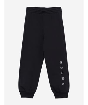 Marni's vintage archives are incorporated with care and spellbinding craftsmanship. These unisex joggers are woven in fleece with a Marni Outline logo in contrasting colour on the front. Drawstring Waist Elastic At Ankle Front Welt Pockets 100 Cotton Delicate Wash Max 30C Do Not Bleach Cool Iron Max 110C Do Not Dry Clean Do Not Tumble Dry Dry Flat in Shade