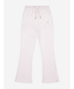 Juicy Couture is an American brand infused with an irreverent attitude and casual glamour synonymous with the velour tracksuit. These girls pink joggers are a captivating construction. Envisioned in velour with pockets and an elasticated drawstring showcasing diamante brand detail. The piece is signified by the sparkly 'JC' motif on the front pocket. 95 Polyester, 5 Elastane