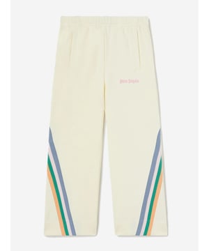 Palm Angels reinvigorate the streetwear aesthetic into an adorable abstract both charming and LA driven. These girls butter joggers feature the iconic Tape in multicolored knitted band sewn on the legs. Palm Angels Logo Embroidery 100 Cotton