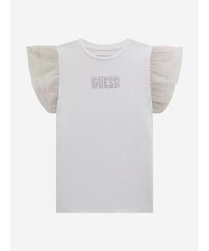 Introducing the exquisite Girls Tulle Sleeve T-Shirt in White by Guess, a quintessential addition to your little one's wardrobe for SS2025. Blending elegance with modern flair, this t-shirt is a must-have. Key features include Elegant Tulle Sleeves Delicate and airy, perfect for stylish comfort. Premium Quality Crafted from superior materials ensuring durability and softness. Versatile Charm Ideal for both special occasions and casual outings. Elevate your girl's fashion game with this chic, unmissable piece. Order now!