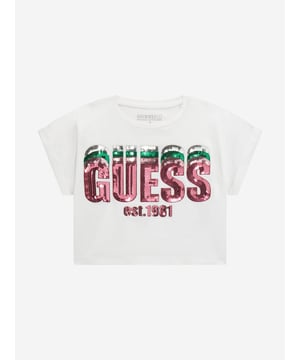 Introducing the Girls Cropped Logo T-Shirt in White by Guess, a stylish staple for SS2025, tailored for the refined young wardrobe. This chic piece effortlessly marries comfort with haute couture flair Elevated Style Features a subtle logo and contemporary cropped fit, perfect for pairing with high-waisted shorts. Luxury Fabric Crafted in premium soft-touch fabric, ensuring it feels as splendid as it looks. Versatile White A classic shade that adds a fresh, crisp look to every ensemble.Enhance her collection with this quintessential and voguish t-shirt. Perfect for fashion-forward girls!
