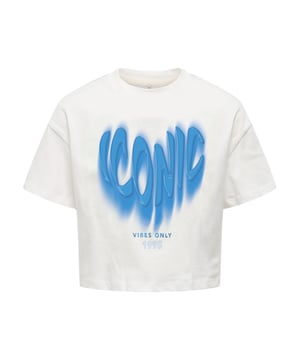Deze crop top is het perfecte statement piece voor je coole alledaagse look. De opvallende print op de voorkant geeft je een rebelse en zelfverzekerde look. Met zijn bijgesneden snit zet het shirt trendy accenten. De ronde hals en korte mouwen maken het comfortabel om te dragen. De afgezakte schouders geven het ontwerp een casual touch. De omgeslagen zoom aan de mouwen rondt de moderne look stijlvol af. Het ingenaaide label aan de binnenkant staat voor een hoogwaardige afwerking. Het zachte materiaal belooft de hele dag een hoog draagcomfort. Ideaal om te combineren met jeans met hoge taille of shorts. Een must-have voor iedereen die een fashion statement wil maken.