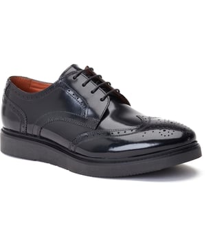 Classic British styling meets modern streetwear this men's brogue shoe from Base London has been crafted with premium leather uppers and is firmly poised on a rubber wedge sole containing a luxurious Ortholite cushioned footbed.
