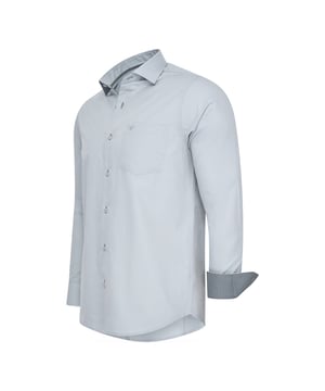 Stretch Overhemd Milano Cappuccino Italia en color Gris.