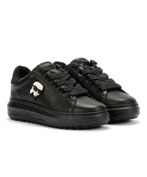 Crafted with a supple, smooth leather upper, these platform sneakers feature an iconic logo detail for signature style. Set on a lightweight, flexible synthetic outsole with an approximate 3cm platform for added height and comfort.