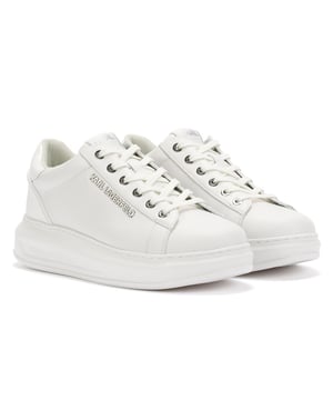 Vervaardigd met een soepel, glad leren bovenwerk, deze platform sneakers. Geplaatst op een lichtgewicht, flexibele synthetische buitenzool met een ongeveer 3 cm platform voor extra hoogte en comfort.