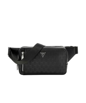 Sac banane Guess Torino G Wave Homme Noir Polyurethane. Authentique Bagagerie de la marque Guess - design streetwear/sportswear de Guess - Guess pour Homme fashion, parfait pour la vie de tous les jours - Sac banane Guess de couleur Noir s'associe parfaitement avec le reste de votre dressing - matiere Polyurethane confortable -   classic - Torino G Wave -