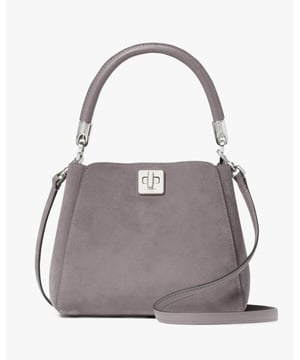 Phoebe Suede Small Top Handle Satchel, Phoebe Suede Small Top Handle Satchel, Fits Largest Iphone, Comes W Crossbody Strap, Back Slip Pocket,  Length: 11.50 Cm,  Width: 20.50 Cm,  Height: 17.00 Cm