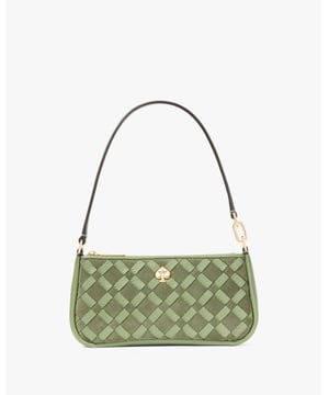 Kayla Woven Leather Convertible Wristlet, Kayla Suede Woven Leather Convertible Wristlet, Fits Largest Iphone, 2 Cc Slots,  Length: 4.00 Cm,  Width: 22.50 Cm,  Height: 11.00 Cm