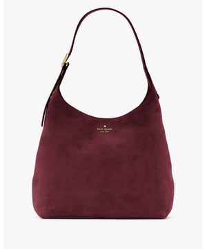 454 Suede Large Shoulder Bag, 454 Suede Mixed Materials Large Shoulder Bag, Iphone 13 Pro Max, Ipad 9.7", A4 Paper, Large Contintal Wallet, 13" Laptop, Front Slip Pocket, Back Zip Pocket,  Length: 13.00 Cm,  Width: 33.50 Cm,  Height: 41.50 Cm