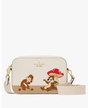 Disney X Ksny Chip N Dale Mini Camera Bag,  Disney X Kate Spade New York Chip N Dale Mini Camera Bag, Fits Largest Iphone, Slip Pocket, Back Slip Pocket,  Length: 5.50 Cm,  Width: 19.00 Cm,  Height: 12.50 Cm
