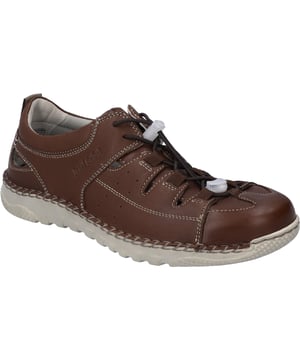 Nuestros zapato bajo están fabricado por nosotroscon piel de cabra muy duradero. El práctico cordón deportivo proporciona al pie una gran al caminar. El modelo también está equipado con una plantilla intercambiable. El modelo también está provisto de una costura a mano precisa. Wilson 03 ofrece a los pies un ajuste extra gracias a el ancho H. ¡Especialmentepara tu tiempo libre disfruta el caminar con Wilson 03!