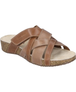 Estos zapatos están fabricados piel de becerro muy robusta, lo que los hace muy duraderas. La banda elástica práctica permite una buena sujeción y rápida entrada en las sandalias. El método de fabricación AGO es sinónimo de zapatos duraderos que conservan su ajuste durante mucho tiempo. Con el ancho de zapato G estas sandalias es muy cómodas. Sigue tu camino con Tonga 74.