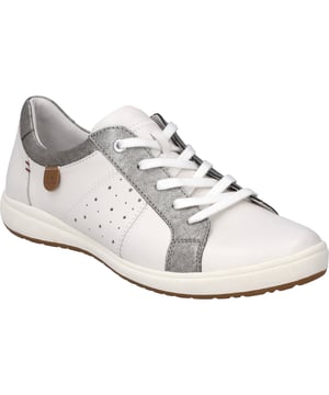 Estos zapatos están fabricados por nosotroscon piel muy duradero. El deportiva cordón deportivo proporciona una buena sujeción del pie al caminar. Puedes cambiar fácilmente la plantilla extraíble. La construcción Strobel permite utilizar sus propias plantillas. Con la anchura de zapato G nuestro sneaker ofrece gran amplitud. Con este modelo Caren 38, tendrá a su lado un zapato diario para sus momentos de ocio.
