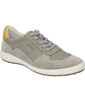 Nuestro sneaker fabricado con fina mezcla de cuero. El práctico cordón deportivo proporciona al pie la mejor al caminar. Puedes cambiar la plantilla removible en un abrir y cerrar de ojos. El método de fabricación Strobel permite utilizar sus propias plantillas. Caren 49 ofrece a los pies un ajuste extra gracias a el ancho G. Caren 49 le da la libertad de seguir su propio camino.