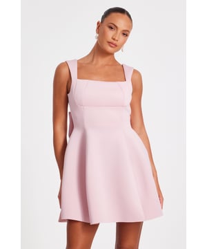 - Square neck - Large bow detail - Low back - Skate style - Model height: 5'6" - Model wears uk 8 / us 4 / eur 36 - Always check the wash care label - Cool hand wash with mild detergent
