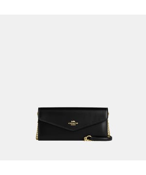 Klare Wallet with Chain in Refined Box Calf, Six credit card slots
 Full-length bill compartment
 Inside zip pocket, Outside open pocket,  Length: 21.00 cm,  Width: 2.50 cm,  Height: 10.50 cm