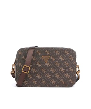 Sac bandoulière Guess Milano Femme Marron Synthétique. Authentique Bagagerie de la marque Guess - design streetwear/sportswear de Guess - Guess pour Femme fashion, parfait pour la vie de tous les jours - Sac bandoulière Guess de couleur Marron s'associe parfaitement avec le reste de votre dressing - matiere Synthétique confortable -   classic - Milano -