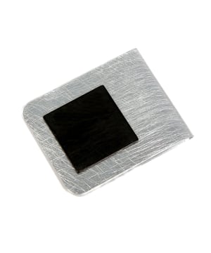 Design Revers- / Kragenklemme  DEMarie - Damen-Kragenklemme Brosche aus Aluminium in schlichter Eleganz