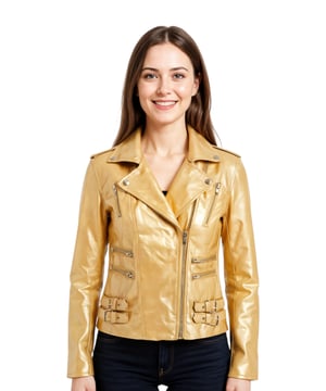 Esta chaqueta biker cruzada es un éxito de ventas, apreciada por su silueta definida y estilo. Con solapa ancha de muesca, charreteras y múltiples bolsillos con cremallera, combina funcionalidad y estilo. Las hebillas ajustables y el corte entallado mejoran la comodidad y el estilo. Disponible en una amplia gama de colores. Características principales: 100 % piel napa premium ultrasuave. Forro de mezcla de poliéster de alta calidad. Cierre descentrado con cremallera YKK. Solapa ancha de muesca con botones a presión. Charreteras con cierre de botón. Seis bolsillos exteriores con cremallera. Hebillas ajustables en la cadera. Diseño biker corto y entallado.