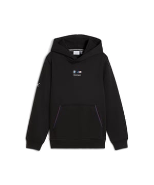 PRODUCT STORY: PUMA x BMW M MOTORSPORT returns with a collection inspired by the latest evolution of the BMW M4 GT4 EVO. Featuring graphics drawn from the car’s cutting-edge design and refreshed livery, this collection pays tribute to speed, precision, and innovation that continue to define this icon. DETAILS: Fit: Regular; Main material type: Fleece; Hooded; Length: Regular; Rise: Medium; Pockets: Kangaroo Pocket; PUMA Youth: Recommended for older kids between 8 and 16 years.