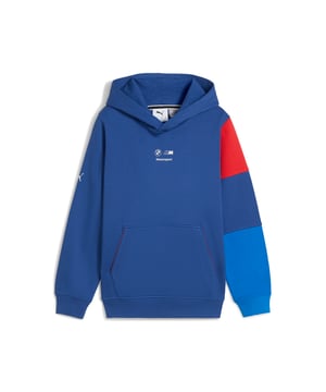 PRODUCT STORY: PUMA x BMW M MOTORSPORT returns with a collection inspired by the latest evolution of the BMW M4 GT4 EVO. Featuring graphics drawn from the car’s cutting-edge design and refreshed livery, this collection pays tribute to speed, precision, and innovation that continue to define this icon. DETAILS: Fit: Regular; Main material type: Fleece; Hooded; Length: Regular; Rise: Medium; Pockets: Kangaroo Pocket; PUMA Youth: Recommended for older kids between 8 and 16 years.