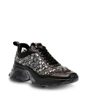 Synthetisch bovenwerk.Vetersluiting.Lichtgewicht ademend gevoel.Strass versierd.Rubberen zool.