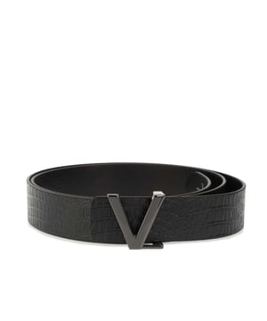Crafted with precision and style  this belt will elevate any outfit with its sleek design and signature Valentino buckle. Made with high-quality materials  it is durable and perfect for any occasion. Expertly crafted for a timeless and refined look.