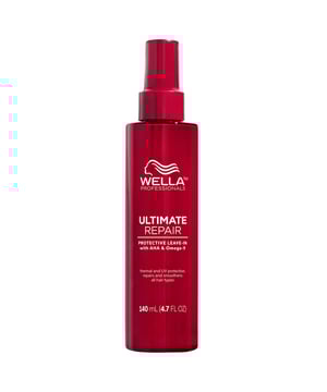 Revitalize your hair with Wella Professionals Ultimate Repair Protective Leave-In Lotion. This 140ml cream serum is designed to repair, protect, and seal hair from damage while providing a flawless finish. It combats breakage, UV exposure, heat (up to 230°C/450°F), mechanical damage, and frizz, delivering up to 99% less breakage and 8 times smoother hair for up to 72 hours. Infused with patented AHA and Omega-9 for deep nourishment, this vegan formula is suitable for all hair types and textures. Experience healthier-looking hair today!