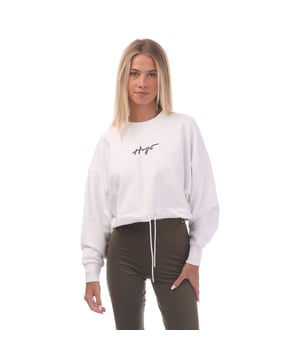 Dames Sweatshirt Hugo Delive.- Core signature sweatshirt met logo.- Verstelbare trekkoorden aan de zoom. Ref: 50489094100.