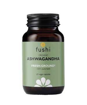 Discover the powerful benefits of Fushi Organic Ashwagandha Supplements. Each capsule contains 320mg of this revered adaptogen herb, known for enhancing physical and mental wellbeing. This 30-day supply supports energy levels and mood while promoting a balanced stress response. Traditionally utilized in Ayurveda, Ashwagandha is celebrated as a tonic for mind and body rejuvenation. For optimal results, take 2 capsules daily with water. Ideal for pairing with Muscle & Joints Oil or Tulsi for added benefits. Not suitable for pregnant or breastfeeding women.