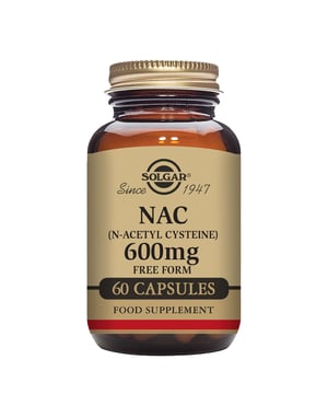 Discover the benefits of Solgar NAC 600mg Vegetable Capsules, a premium N-Acetyl-L-Cysteine supplement designed to support your health. Each capsule contains powerful amino acids crucial for detoxifying the liver, promoting healthy skin, hair, and nails through keratin synthesis, and boosting glutathione production. Since 1947, Solgar has been committed to quality, using naturally sourced ingredients. Vegan, vegetarian, and Kosher certified, these capsules are easy to absorb and perfect for daily use. Take one capsule daily to enhance your wellness routine.