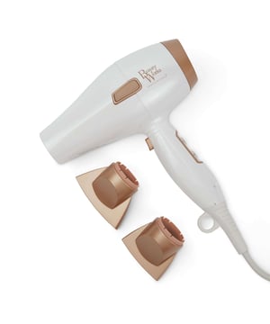 Experience salon-quality results at home with the Beauty Works Hair Dryer Kit. This powerful dryer features a 1935-2300W brushless DC motor that reduces drying time while delivering smooth, shiny hair. The ionic conditioning technology eliminates frizz, leaving your hair healthier and manageable. Customize your drying experience with three heat settings and two speed options, plus a cool shot for lasting styles. The kit includes two concentrator nozzles for precision styling and a ceramic brush for easy sectioning. Complete with a stylish dust bag for storage.