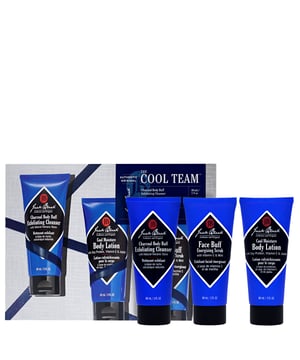 Discover the ultimate grooming experience with the Jack Black Men's Grooming Cool Team Set. This set includes three essential products: the Face Buff Energizing Scrub (88ml) for a closer shave, the Charcoal Body Buff Exfoliating Cleanser (88ml) to refresh the skin, and the Cool Moisture Body Lotion (88ml) to hydrate and calm overheated skin. Perfect for daily use, this set is designed to keep your skin looking and feeling its best.