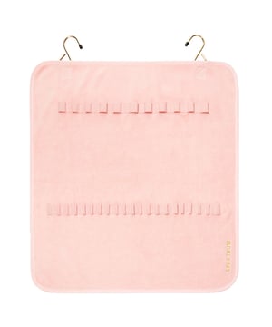 Simplify your brush cleaning routine with the Spectrum Makeup Brush Drying Towel. This innovative towel features convenient elasticated slots to securely hold your brushes while they dry. After washing your brushes, simply dry off excess water on the towel, place the brushes in the slots, and hang it in a warm area using the included metal hooks. Perfect for easy hanging on doors or solid surfaces, or for rolling up and transporting your freshly cleaned brushes. Remember to hang with brush heads down to protect the glue that holds the brush heads in place.