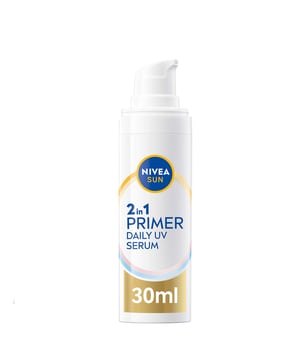 Experience ultimate skin protection with Nivea Sun Care UV Face Specialist 2in1 Primer Daily UV Serum SPF50+. This lightweight, non-greasy formula absorbs quickly, leaving no sticky residue. It smooths your skin for a flawless makeup finish while safeguarding against UVA/UVB rays and High Energy Visible Light that can cause premature aging. Infused with Hyaluronic Acid and Licochalcone A, this serum hydrates deeply and enhances your skin's defenses. Ideal for all skin types and daily use, it is environmentally friendly, free from harmful UV filters and microplastics.