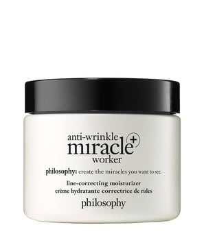 Discover the transformative power of philosophy Anti-Wrinkle Miracle Worker+ Line-Correcting Moisturiser, designed to rejuvenate mature skin. This advanced moisturiser smooths lines and enhances radiance in just one week. Enriched with high-performance actives, it restores your skin's natural beauty while minimizing environmental impact. Clinical studies show 100% of women experienced improved skin smoothness immediately. Apply daily to unlock your skin's potential and embrace a youthful appearance.