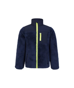 Material: Polyester, Recycled. Fabric: Fluffy, Sherpa, Woven. Design: Contrast, Plain. Fabric Technology: Lightweight. Neckline: Funnel Neck. Sleeve-Type: Long-Sleeved. Pockets: 2 Side Pockets, 1 Chest Pocket, Zip. Fastening: Full Zip. 5-6 Years: 24 in. 7-8 Years: 26 in. 9-10 Years: 28.5 in. 11-12 Years: 30.5 in. 13 Years: 33 in. 3-4 Years: 22.5 in.