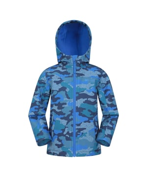 93% Polyester, 7% Elastane. Lining: Bonded Fleece, Soft. Fabric: Softshell. Design: All-Over Print, Camouflage, Logo. Fabric Technology: Breathable, DWR Finish, Lightweight, Water Resistant, Wind Resistant. Chin Guard. Neckline: Hooded. Sleeve-Type: Long-Sleeved. Hood Features: Grown On Hood. Pockets: 2 Side Pockets, Zip. Fastening: Full Zip. 2000g/m²/24hrs. 3-4 Years: 22.5 in. 5-6 Years: 24 in. 7-8 Years: 26 in. 9-10 Years: 29 in. 11-12 Years: 31 in. 13 Years: 33 in.