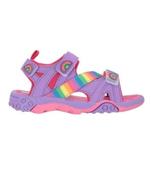 Lining: Neoprene. Insole: Cushioned, Phylon. Fabric Technology: Flexible. Pull Tab, Removable Heel Strap. Flat Heel. Design: Hearts, Rainbow. Toe Style: Open. Fastening: Touch Fastening.