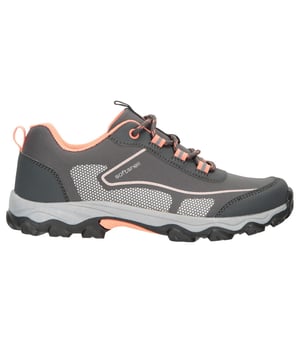 Fabric: Softshell. Upper: Synthetic, Textile. Lining: Breathable, Mesh, Textile. Outsole: High Traction, Synthetic. 4 Eyelets. Fabric Technology: Durable. EVA Footbed, Pull Tab. Flat. Cut: Low. Design: Contrast, Logo, Text. Fastening: Bungee Lacing.
