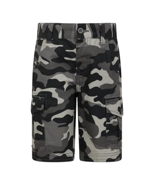 100% Cotton. Design: Camo, Logo. Pockets: 2 Side Pockets, 2 Thigh Pockets, 2 Back Pockets. Belt Loops, Bulk Free. Fabric Technology: Durable, Fade Resistant, Lightweight, Shrink Resistant.